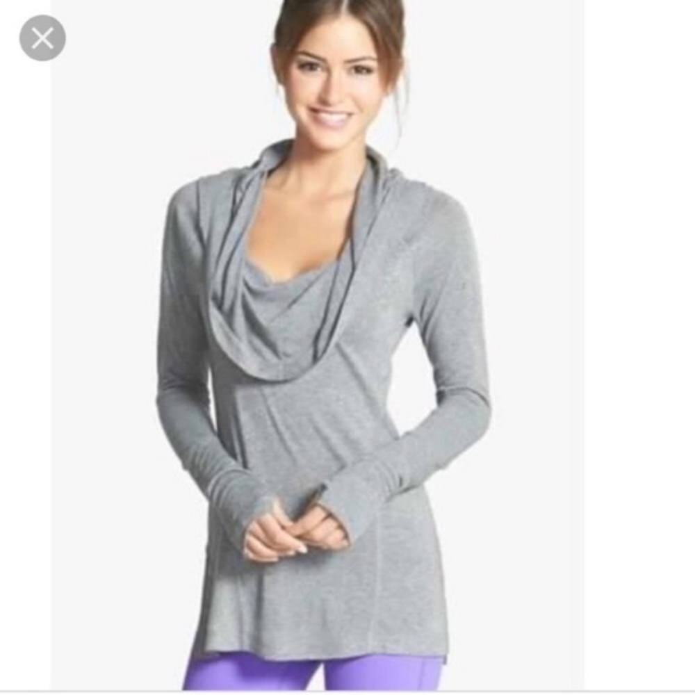 Cute Zella Hooded Layering Top w/thumb holes